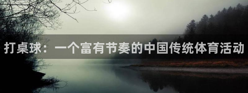 球速体育：打桌球：一个富有节奏的中国传统体育活动